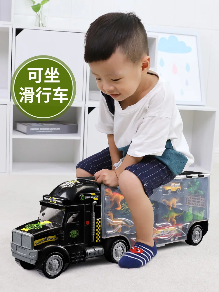 Children Dinosaur Toy Set Model Zoo Giant T-Rex Model Boys Plastic Small Animal Small Hole Dragon