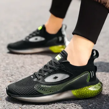 

Men's Casual lightweight breathable air cushion mesh large size men's shoes Lace-up Leisure Vulcanize Lightweight Trend Shoes