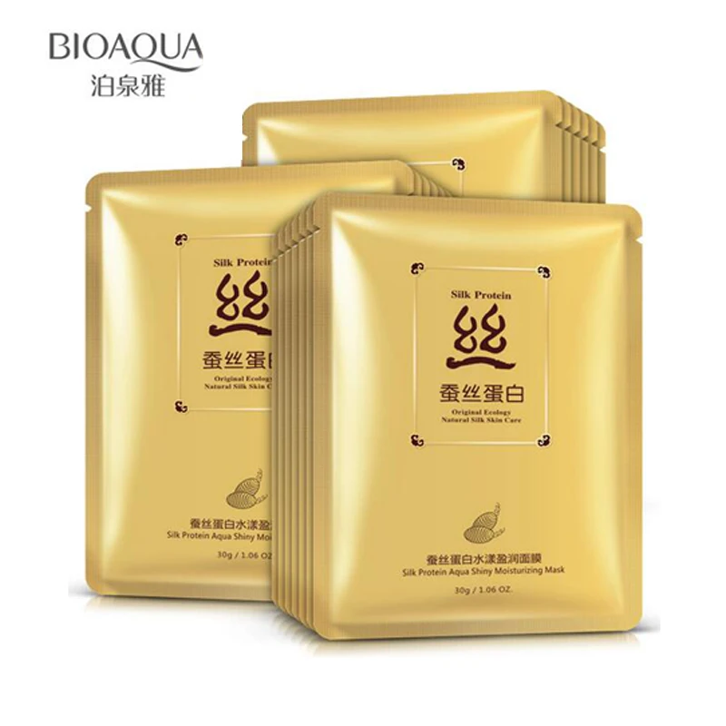 10 шт. фирма BIOAQUA Fibroin шелковая маска для лица антиаллергическая кожа