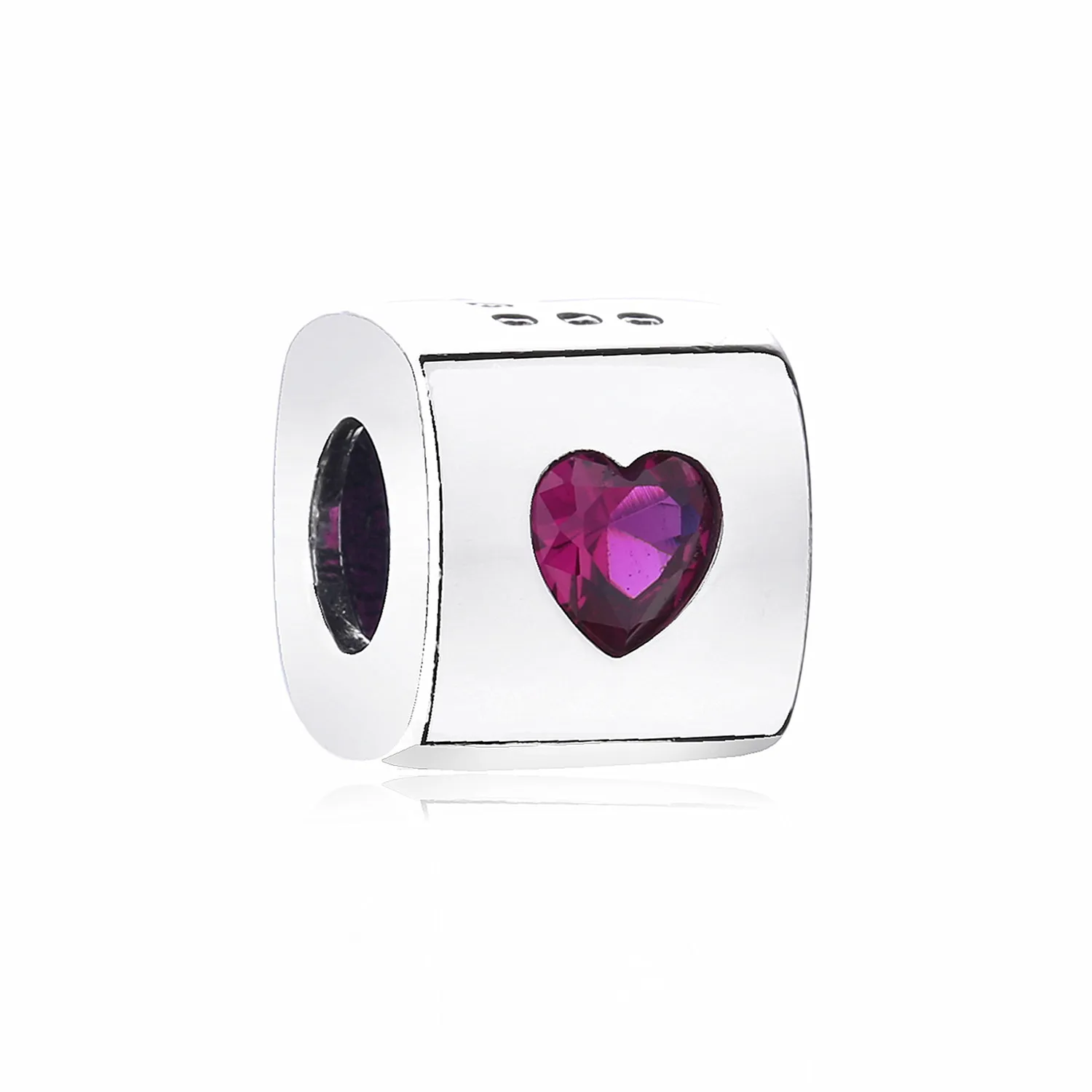 

Ajax 100% 925 Sterling Silver Contains A Purple Heart Beads For Bracelet Jewelry making