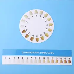 100 шт белые зубы отбеливающая бумага тени руководство 16 цветов одноразовые для зубов, зубная инструменты для стоматологического