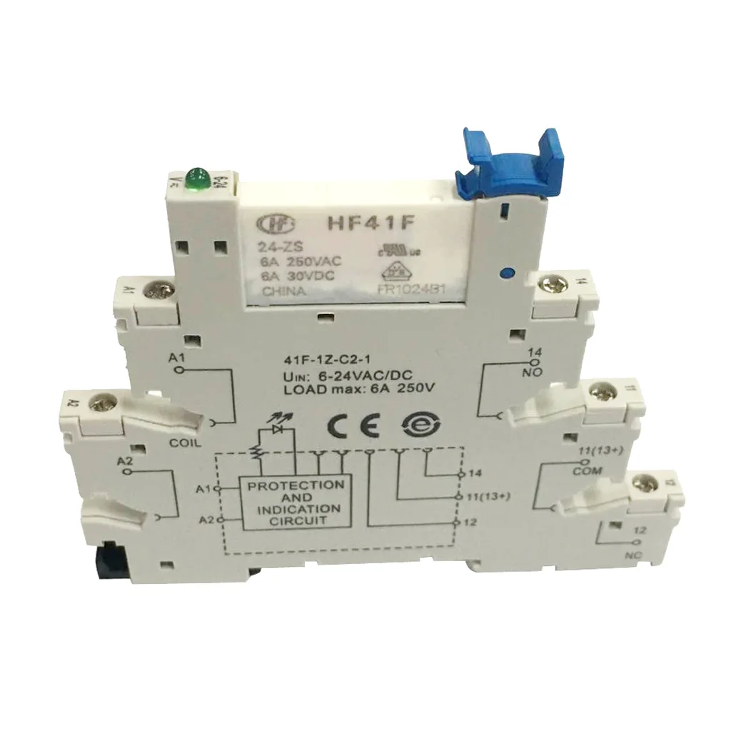 10 Pieces Hongfa HF41F PCB Relay 5 PIN Relay Socket 6A 250VAC; 6A 30VDC for Industrial Automation