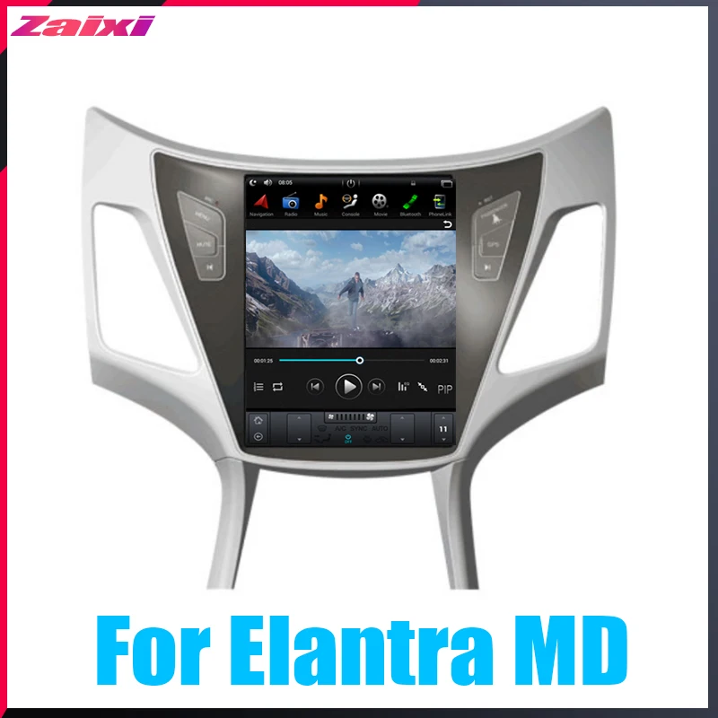 Perfect ZaiXi 10.4" Tesla Type Android For Hyundai Elantra MD 2011~2014 Car Android DVD Player Navigation GPS Radio Multimedia system 2