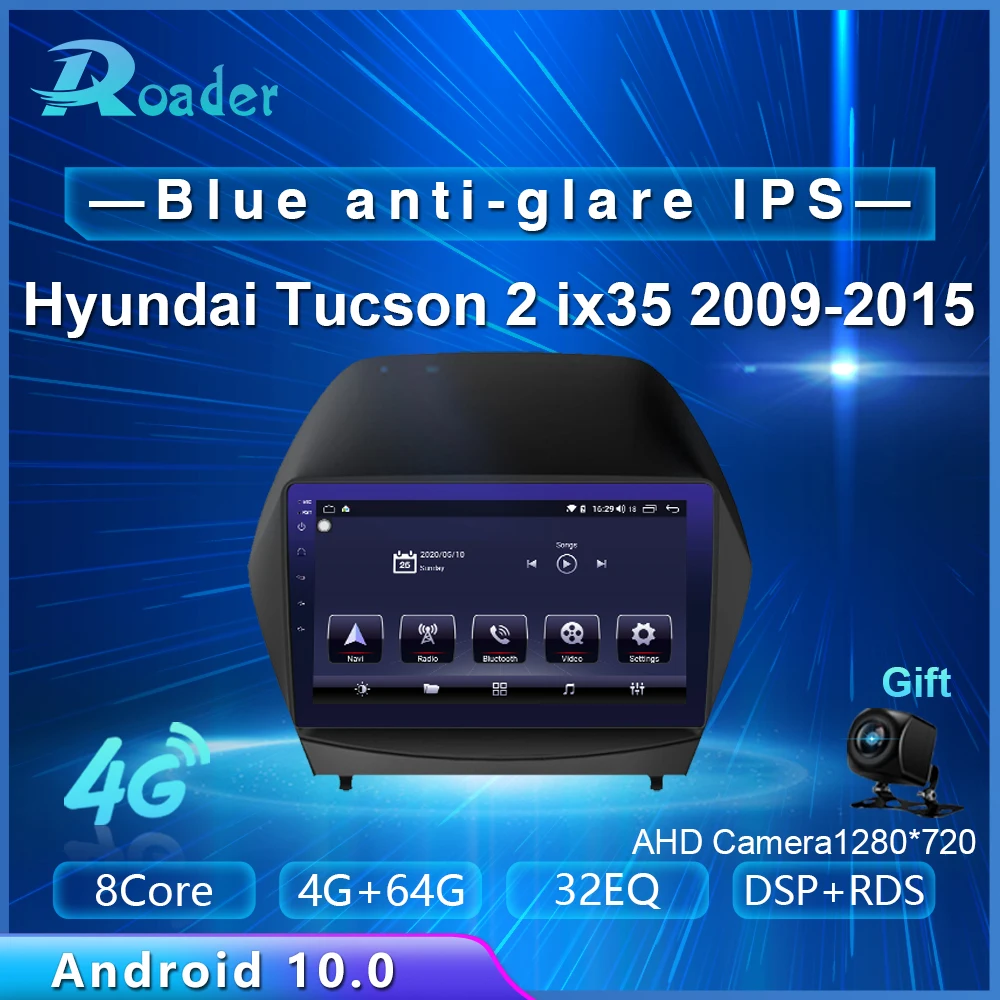 Автомобильный мультимедийный плеер Roader Android 10 0 автомобильный DVD для Hyundai Tucson 2 LM IX35