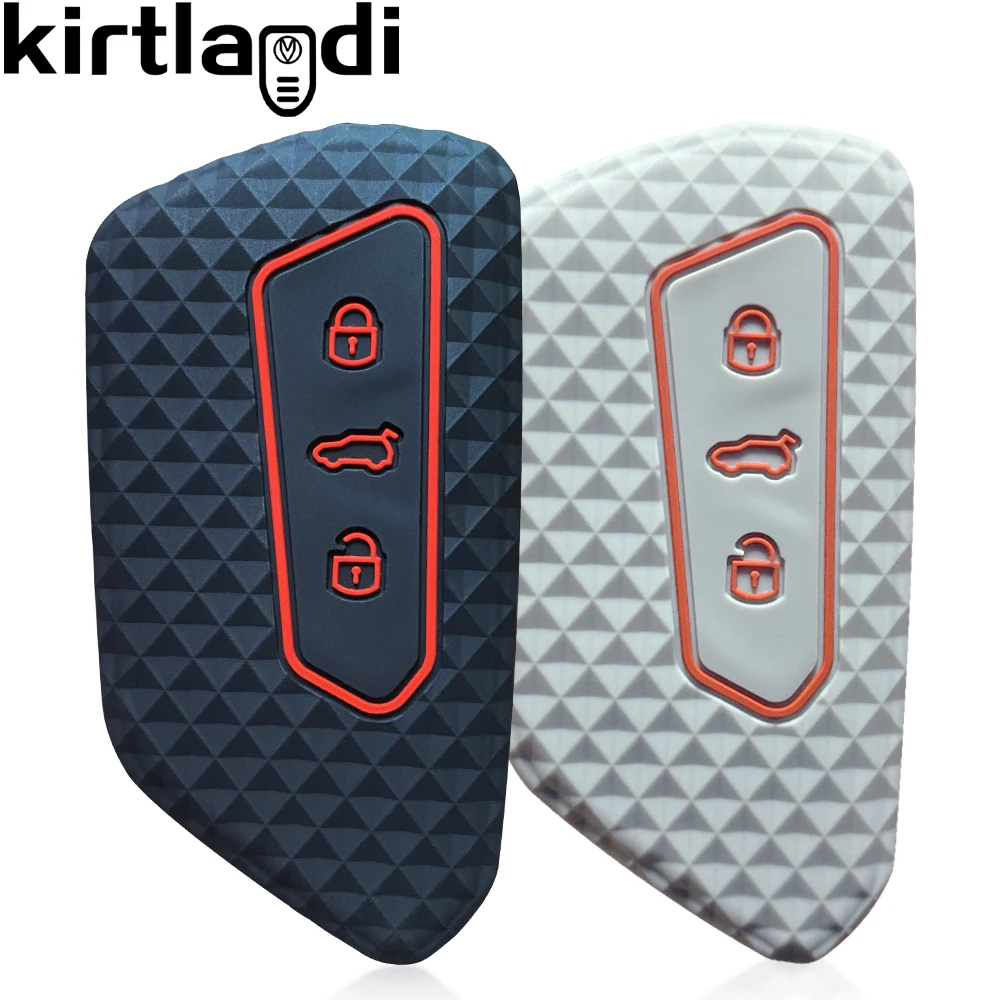 Silicone Remote Case Key Cover Skoda Octavia 4 A8 MK8 Seat Leon Fr Mk4 Cupra Formentor accesorios VW Golf 8 ID4 key case cover,key case