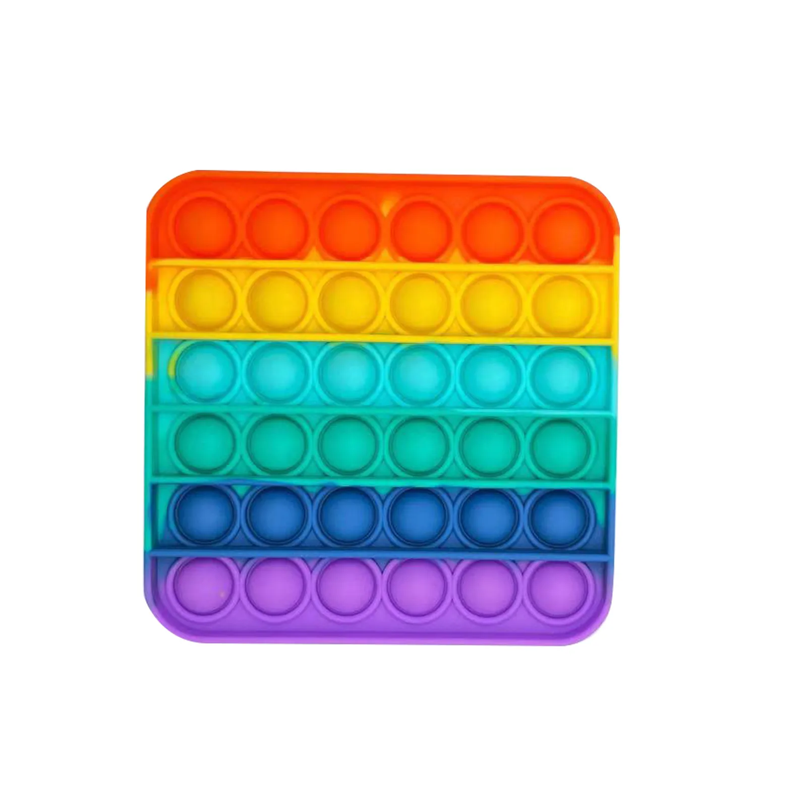 Colorful Push Pops Fidget Bubble Sensory Squishy Stress Reliever Autism Needs Anti stress Pop It Rainbow Adult Toys For Children