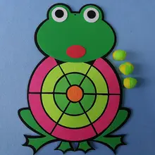 

Cartoon Animal Frog Sticky Ball Target Dart Board Throwing Flying Game Toy Set