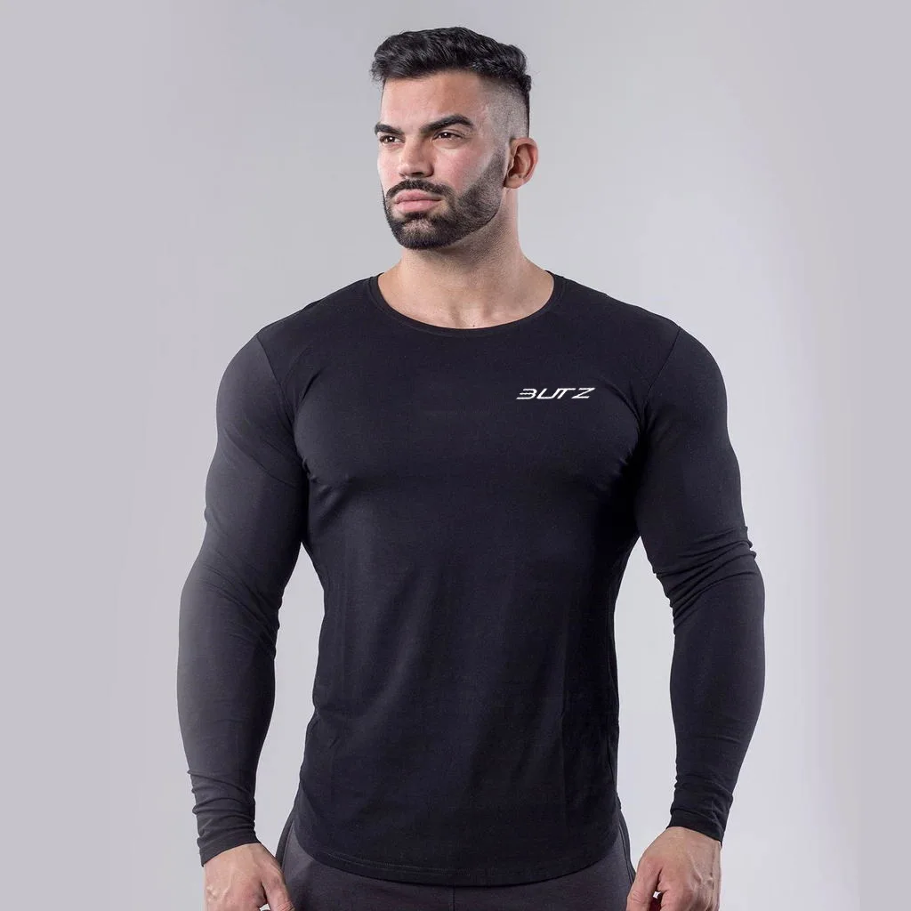 Muscle Dr. популярный бренд Brothers быстросохнущая футболка с длинными рукавами Мужская облегающая тренировочная Спортивная Фитнес-костюм мужской настраиваемый