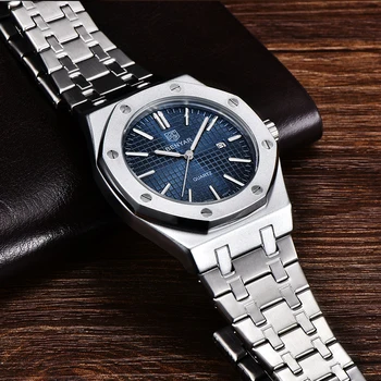 

BENYAR Watch Men's Top Brand Luxury Business Sports Casual Quartz Movement 30M Waterproof All Steel WristWatch Relogio Masculino