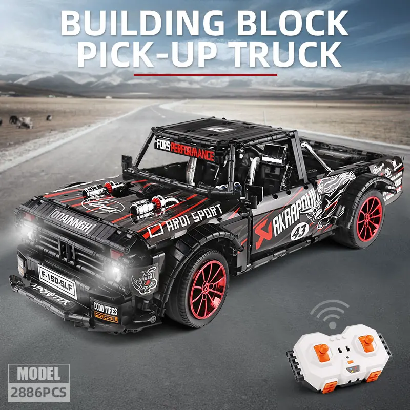 RC control Ford F 150 Hoonitruck совместимый с MOC 34316 строительные блоки кирпичи игрушки
