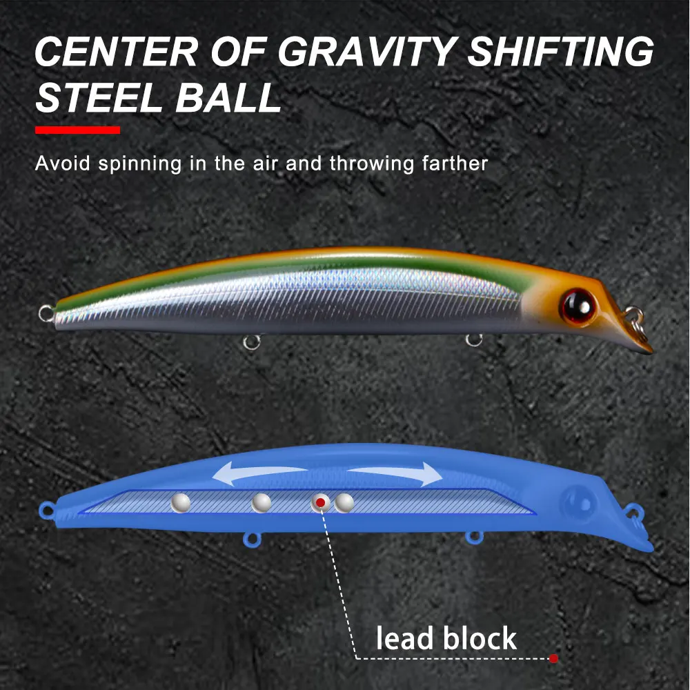 Noeby jerkbait minnow saltwater wobblers Sasuke fishing lure hard bait floating 120mm 150mm for sea bass bluefish