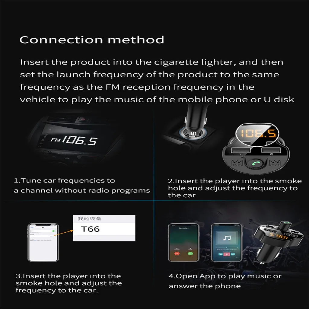 Двойной USB автомобильный комплект громкой связи беспроводной Bluetooth fm-передатчик lcd MP3-плеер USB зарядное устройство 3.1A автомобильные аксессуары Handsfree авто