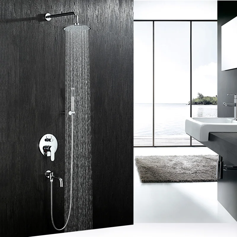 Beiluode круговой смеситель для душа потолочное крепление дождевой латунный Душ