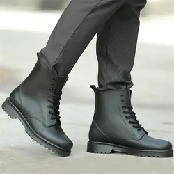 Осенняя мужская обувь; уличные резиновые сапоги; водонепроницаемая обувь; дышащие непромокаемые сапоги; Водонепроницаемая Резиновая