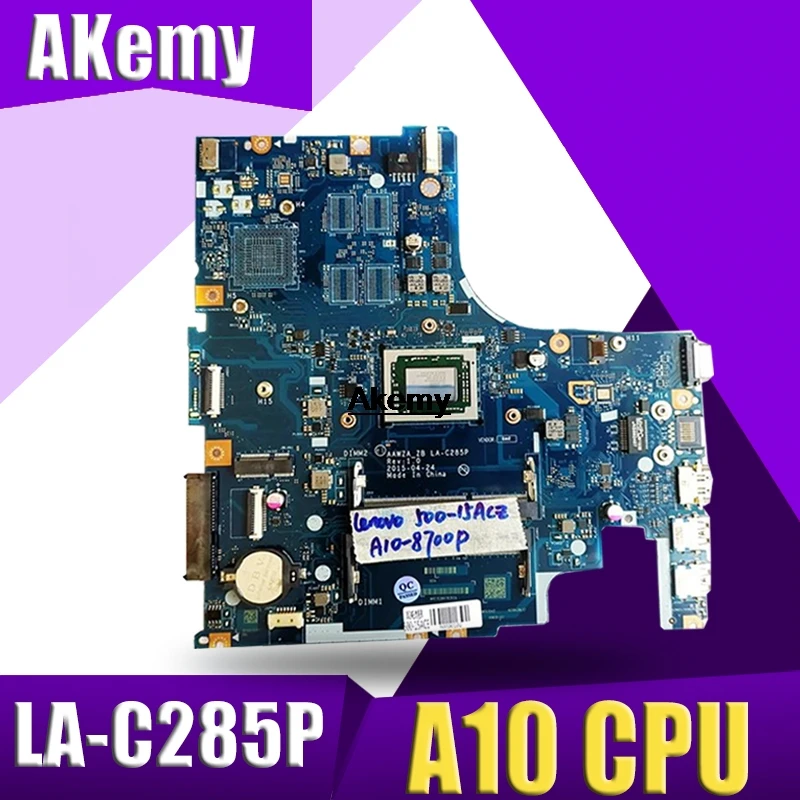 

Free shipping AAWZA ZB LA-C285P Motherboard for Lenovo 500-15ACZ laptop ( for AMD A10-8700P CPU ) tested 100% work
