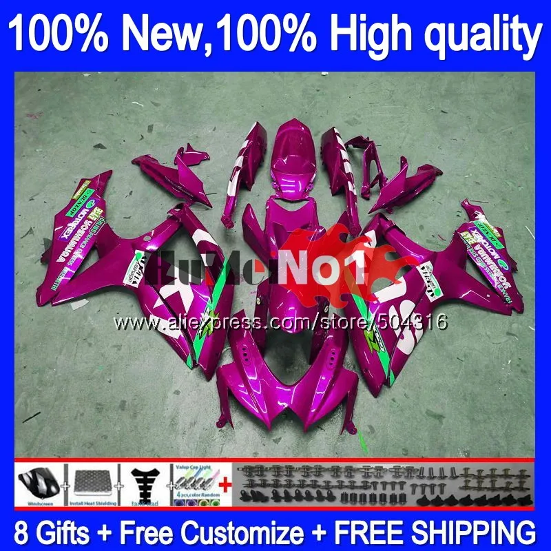 Корпус для SUZUKI GSXR-750 GSXR600 GSX-R750 2008 2009 2010 17MC. 172 GSXR-600 K8 GSXR750 GSXR 600 750 08 09 10 обтекатель розовый глянец