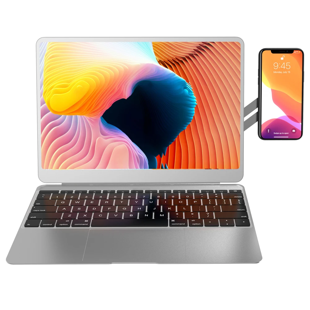 2 в 1 Подставка для ноутбука iPhone X XS Samsung Xiaomi поддержка телефона Macbook Air Pro