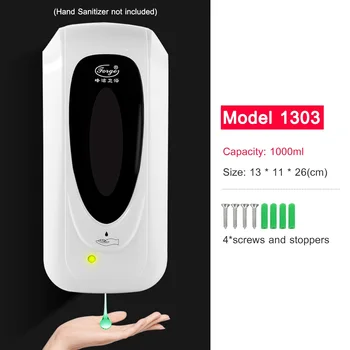 

1000ML Touchless Hand Disinfection Machine Automatic Soap Dispenser Wall-mounted Sanitizer Disinfection Liquid Soap Dispenser