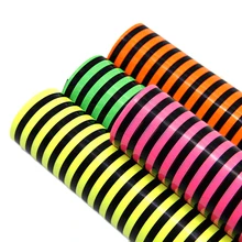 20*34 см 4 шт флуоресцентные цветные полосы узоры искусственная кожа Набор для изготовления сумочки ремесло, 1Yc8045