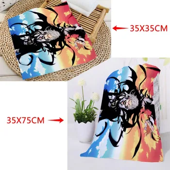 

35x35cm,35x75cm Towels Custom Bungou Stray Dogs Printed Square Towels Microfiber Absorbent Drying Bath Towels Washcloth