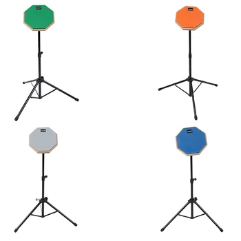 

8 Inch Rubber Wooden Dumb Drum Practice Training Drum Pad With Stand for Percussion Instruments Parts