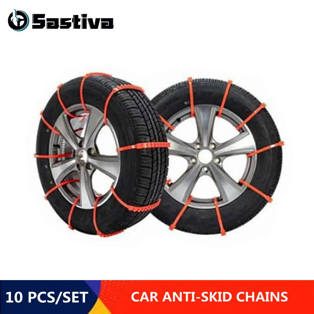 

10 Pcs Automobiles Accessories Anti Slip Tyre Chain nti-skid Car Mud Snow Chain Car Wheel Belt Winter Non Slip Tires