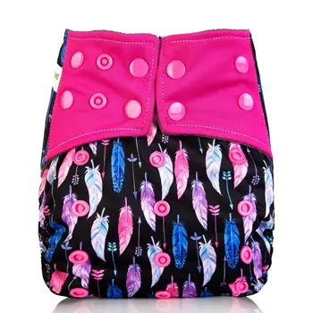 

Double Gussets Baby Nappy All-in-two AI2 Bamboo Charcoal Cloth Nappy Diaper Reusable Eco-friendly Washable Diaper Pocket Diaper