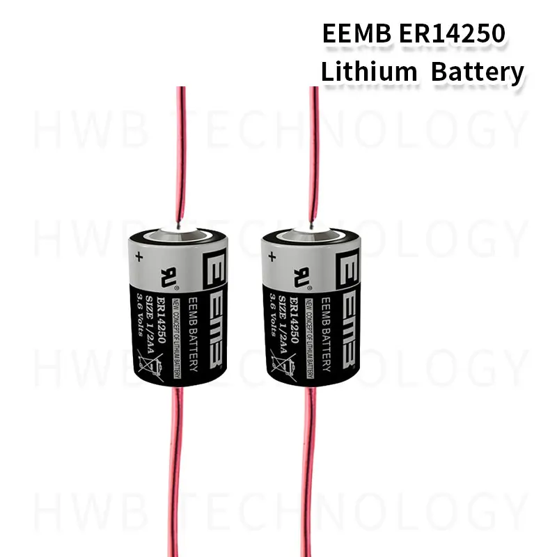 2 шт. EEMB ER14250 1/2AA 3,6 в 1200 мАч литиевая батарея с сваркой