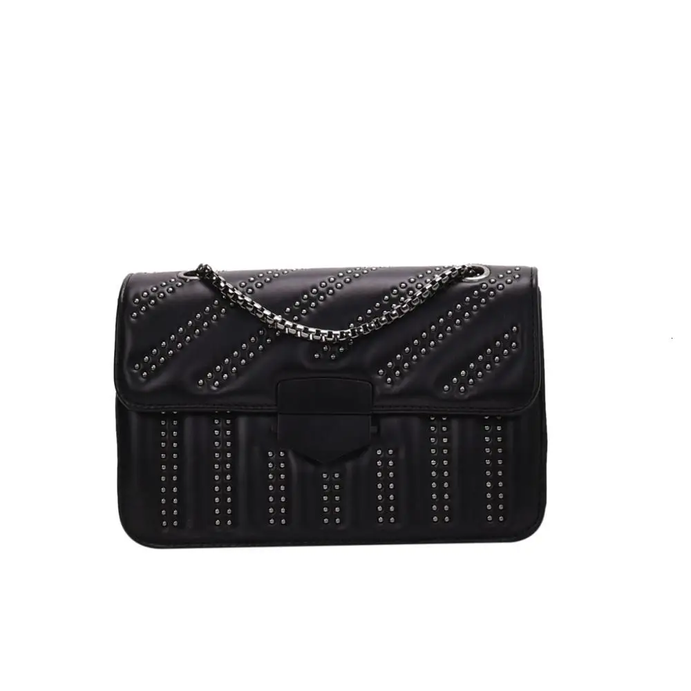 Small PU Leather Crossbody Bags For Women Rivets Designer Chain Shoulder Messenger Bag Female Travel Handbags