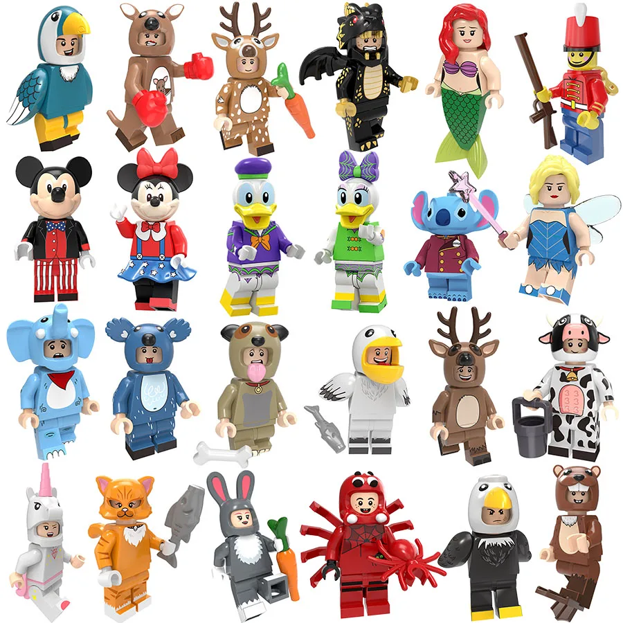 

Zoo Animals elephant eagle unicorn koala mermaild Mini Toy Figure Brick Play Set Miniature Building Block Compatible with Lego