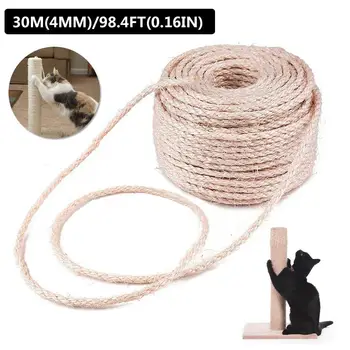 

6mm Sisal Rope Cat Climbing Frame Replacement Rope Desk Legs Binding Rope Cat Sharpen Claw Cat Scratch Board Accessories