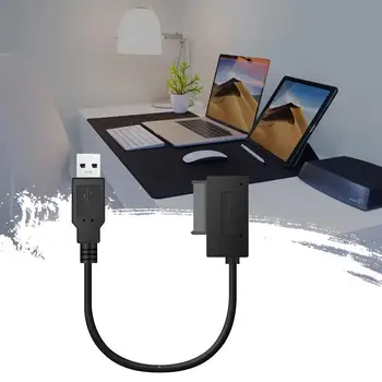 

SATA 7 +6 pin to Usb Easy Drive Cable Converter External Line Notebook Optical Transfer Adapter Laptop DVD CD Drive PC G7U4