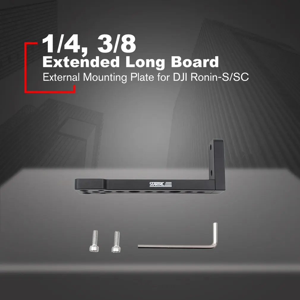 Aluminum Alloy Extended Long Board External Mounting Plate Monitor Holder Bracket for DJI Ronin-S/SC Accessories