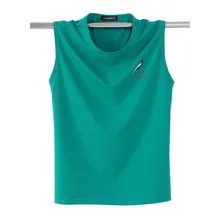 Летний жилет мужские спортивные жилеты футболки без рукавов модные повседневные мужские топы Одежда Мужская Удобная хлопковая одежда с принтом