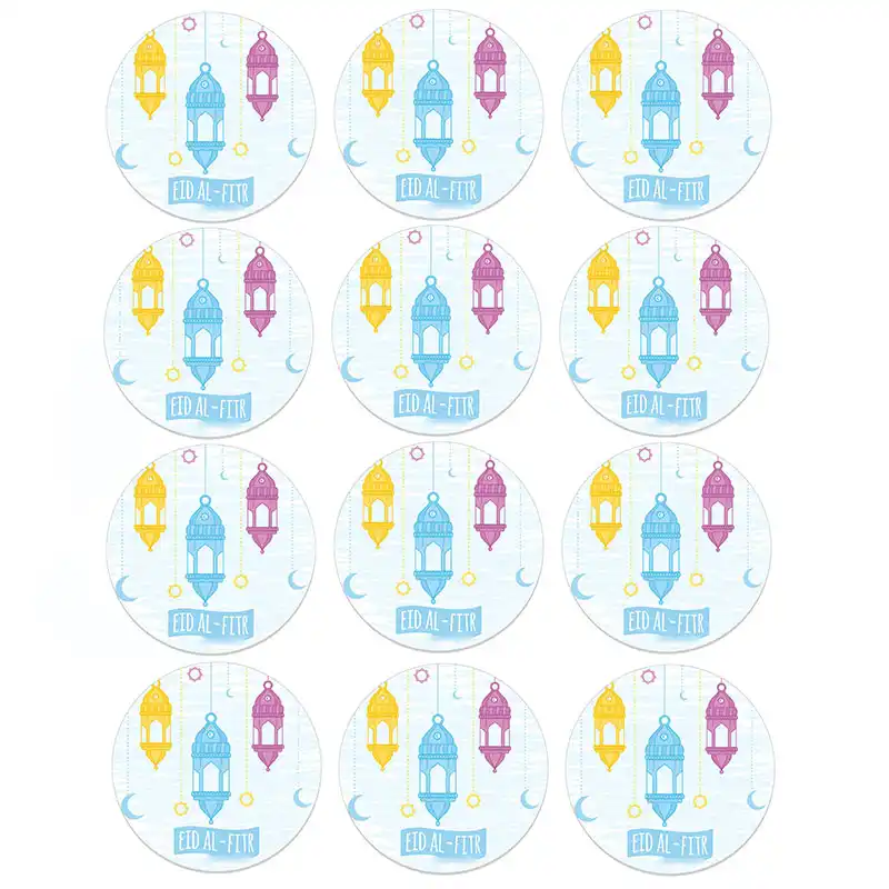 Eid Mubarak Stickers Box Gift Cake Sticker Lable Eid Mubarak Stickers Box Gift Cake Sticker Lable