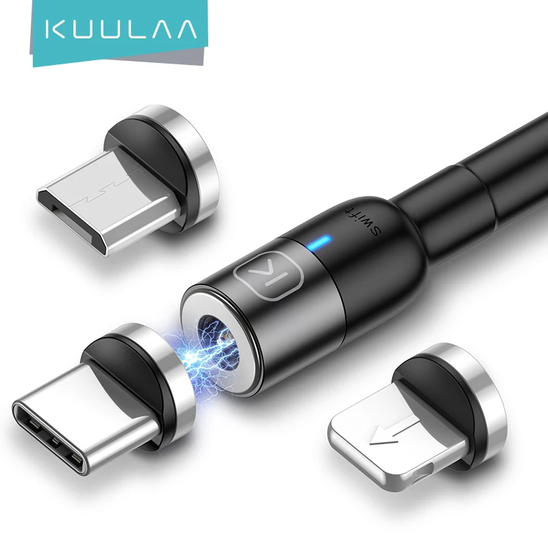 KUULAA Магнитный USB кабель Micro Type C с функцией быстрой зарядки Кабель зарядного