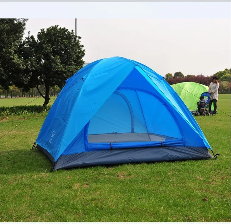 

Tent Ventilate Durable 3-4 People Outdoor Professional Waterproof Tent Spacious Large Double Door Design Anti-Wind