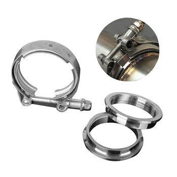 

Universal 4 Inch 304 Stainless Steel V-Band Turbo Downpipe Exhaust Clamp V Band