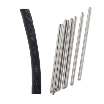 

New 1Pcs 3 Meter Polyolefin Heat Shrinkable Tube Sleeving Dia 6Mm & 10Pcs 304 Stainless Steel Fully Threaded Rod Fasteners