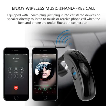 

Car Aux Bluetooth 5.0 Adapter Wireless Compatible Audio Receiver For Auto Bluetooth Handsfree Audio Receiver Car Kit Speaker