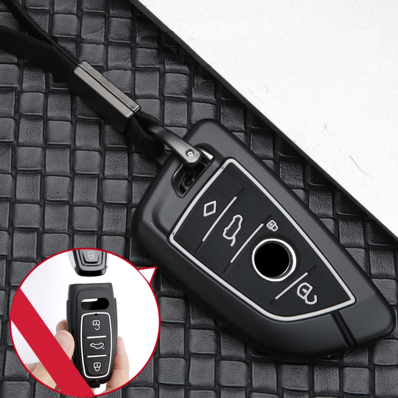 High Quality Silicone Car Key Cover Case Fob Holder For BMW X1 X3 X5 X6 Series 1 2 5 7 F15 F16 E53 E70 E39 F10 F30 G30 Keychain |