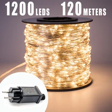 30m 50m 100m 200m LED String Lights street fairy Light Waterproof for Outdoor Christmas Fairy Lights Holiday Wedding Decoration