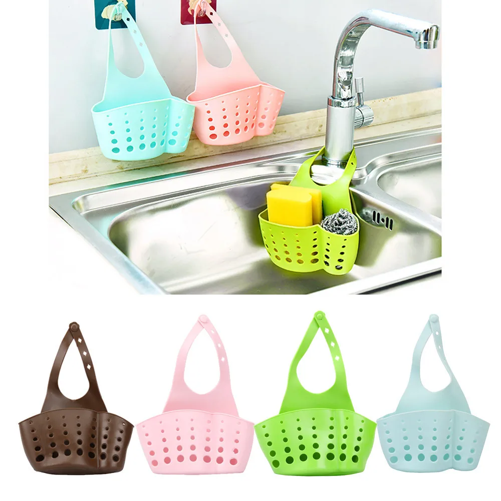 Portable Home Kitchen Hanging Drain Bag Basket Soap Bath Storage Scrubbers Bathroom Drying Sponges Holder Rack Tools Sink Holder