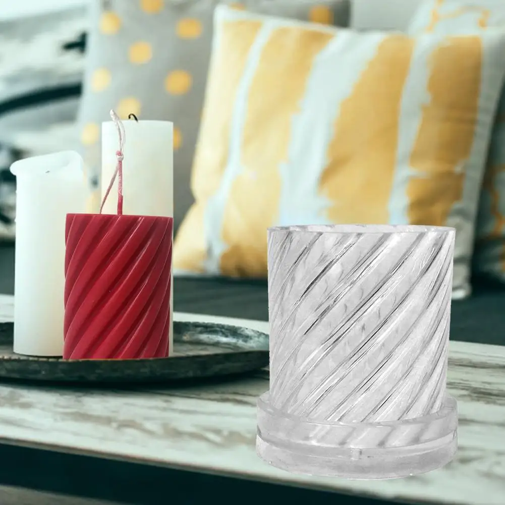 Силиконовая форма для свечей 3D цилиндр DIY гипсовые поделки форма для свечей форма для мыла, свечи для рукоделия полимерные формы инструмент для украшения