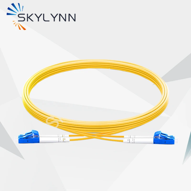 

50 шт./пакет LC/UPC-LC/UPC 2 м оптоволоконный патч-корд, дуплексный 2,0 мм одномодовый желтый оптический Джампер LSZH