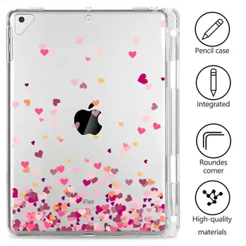 

Stars Hearts For iPad Pro 11 2020 Case Tablet With Pen Slot Clear Soft Covers Funda iPad 7th Generation Case 12 9 Pro 2020 Coque