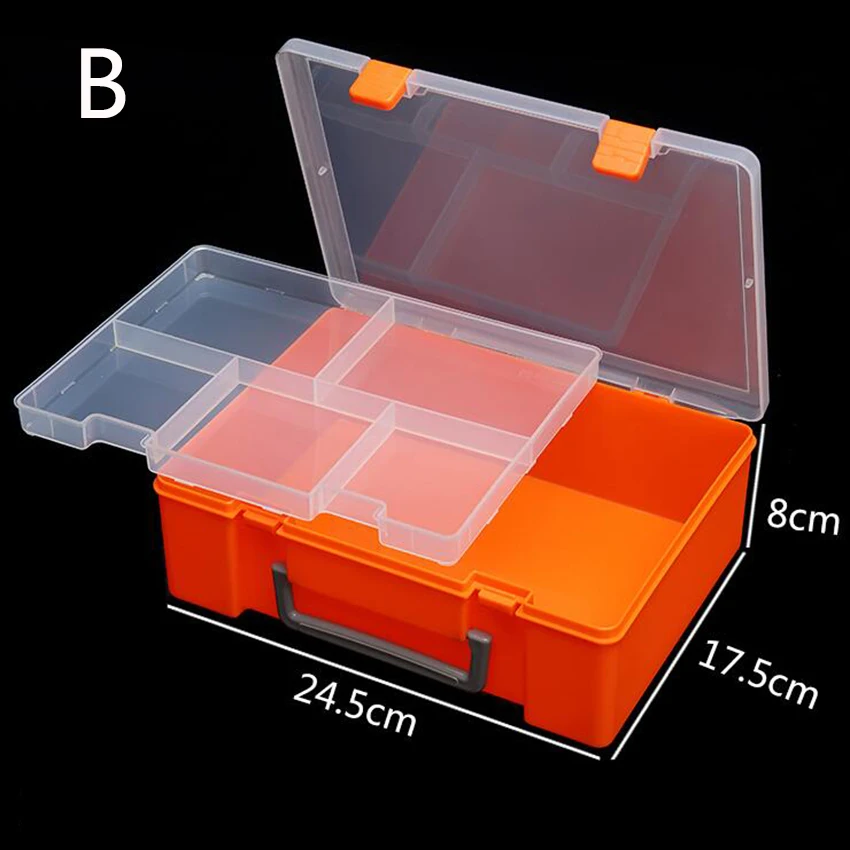 1 шт. 1+ 5 ячеек портативный ящик для ювелирных инструментов контейнер электронные детали винтовые шарики игрушка Книга одежда компонент коробка для хранения