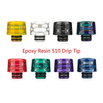 

Haku Riviera RDTA/Uwell Valyrian 2 II V2/Ijust S Epoxy Resin 510 Drip Tip Cobra Honeycomb V-Shape Design Mouthpiece
