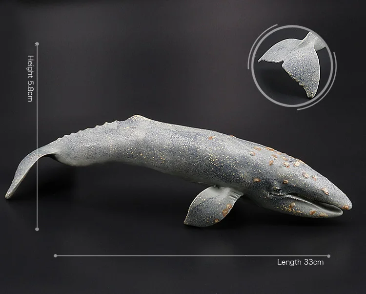 Оригинальные оригинальные серии 20 шт. sealife Семейные животные Единорог КИТ Тигр челюсть Акула убийца горбатый кит детская игрушка подарок - Цвет: Giant humpback Whale