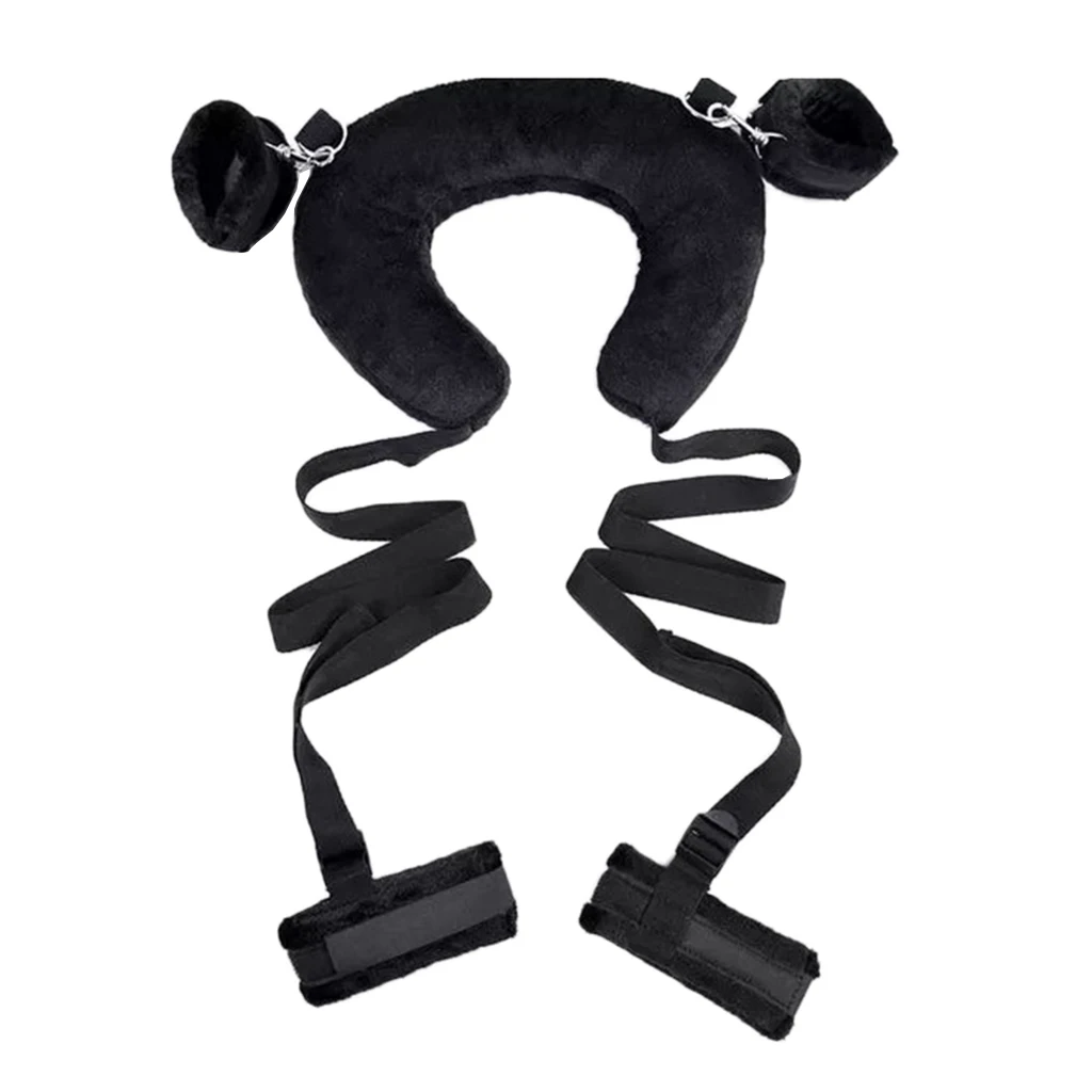 Adjustable Cotton Leg Stretching Belt Bound Ratchet Tie Down Alternative Female Handcuffs Foot Cuffs Adult Couples Flirting Toys